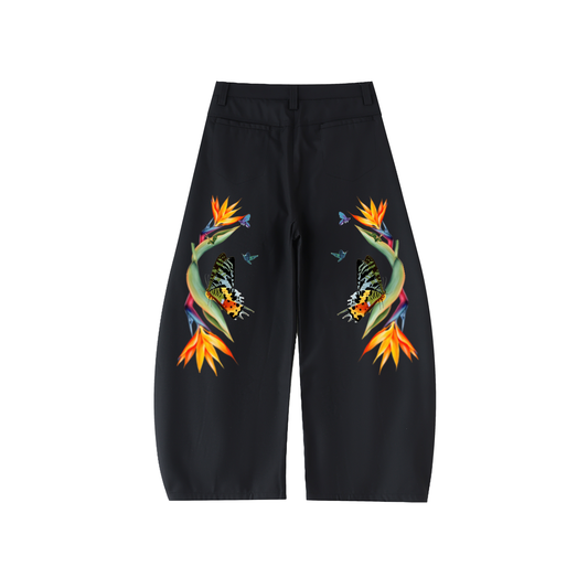 Die in Paradise Essential Curved-Blade Suit Pants - Black