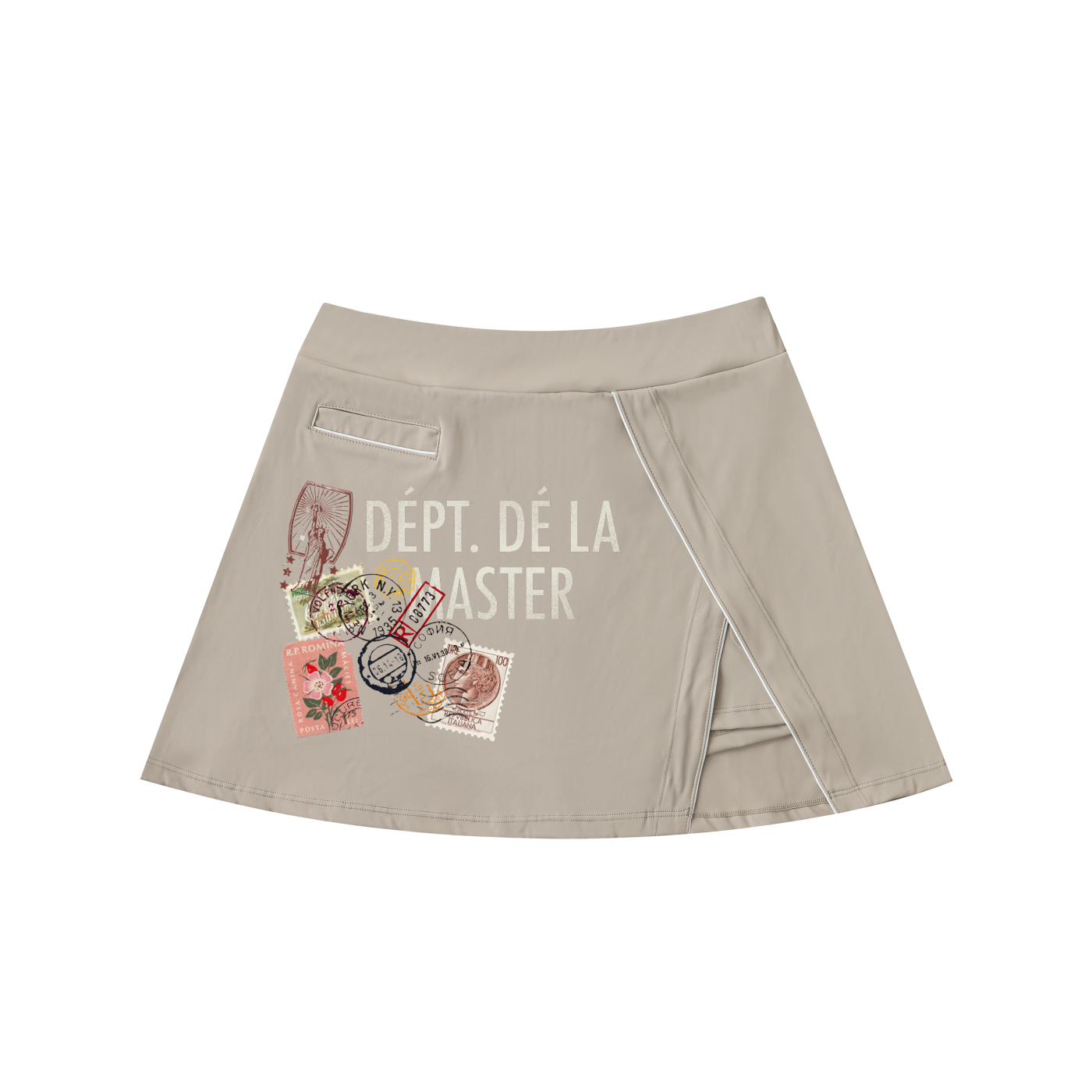 Dépt. Dé la Master Women’s High-Waist Pocketed A-Line Skirt - Light Coffee