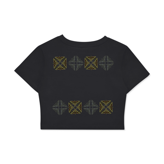 Dépt. Dé la Master Women’s Fitted Crop Cotton T-Shirt - Black