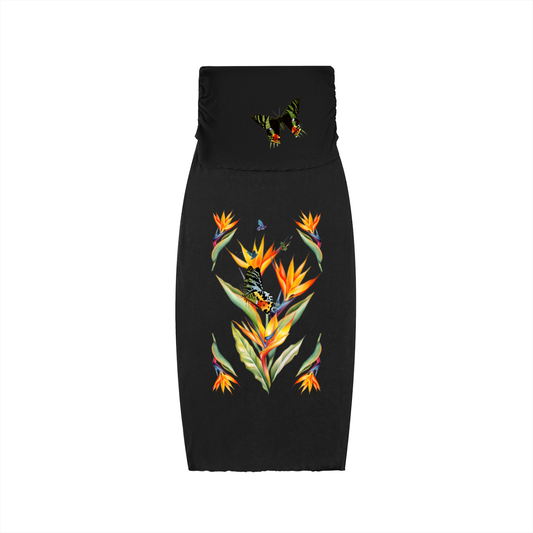 Die in Paradise Women’s Straight Hip-Hugging Slim Maxi Skirt - Black