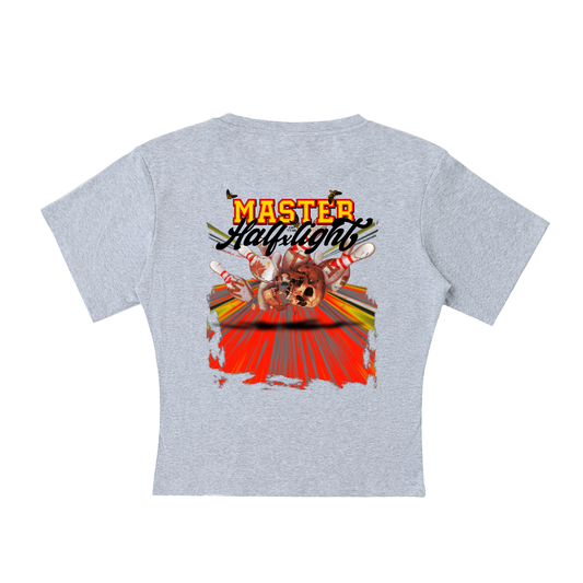 Strikes Women’s Cocoon Shape Short Sleeve Top - Flower Grey