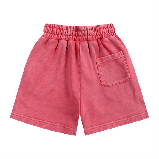 Snow Washed Kids' Shorts - Vintage Red