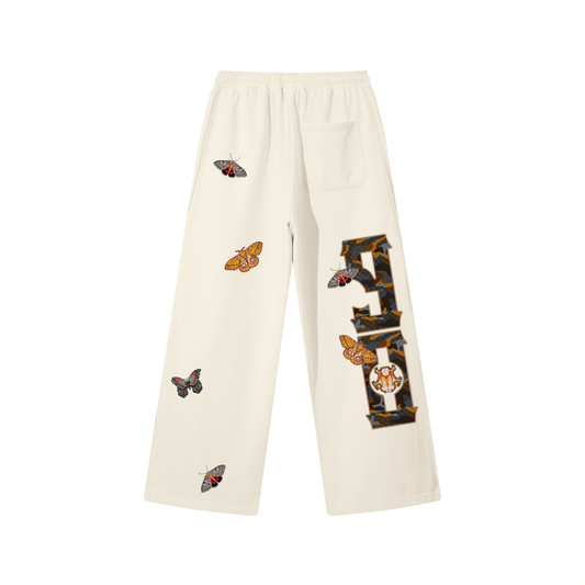 90s Est. Contrast Tape Straight-Leg Sweatpants - Apricot