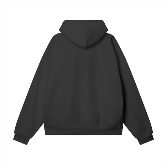 The Big Dog Oversize Heavyweight Hidden Pocket Fleece Hoodie - Black