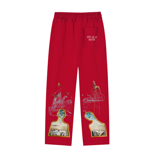 Dépt. Dé la Master Reflection Striped Straight-Leg Sweatpants - Red