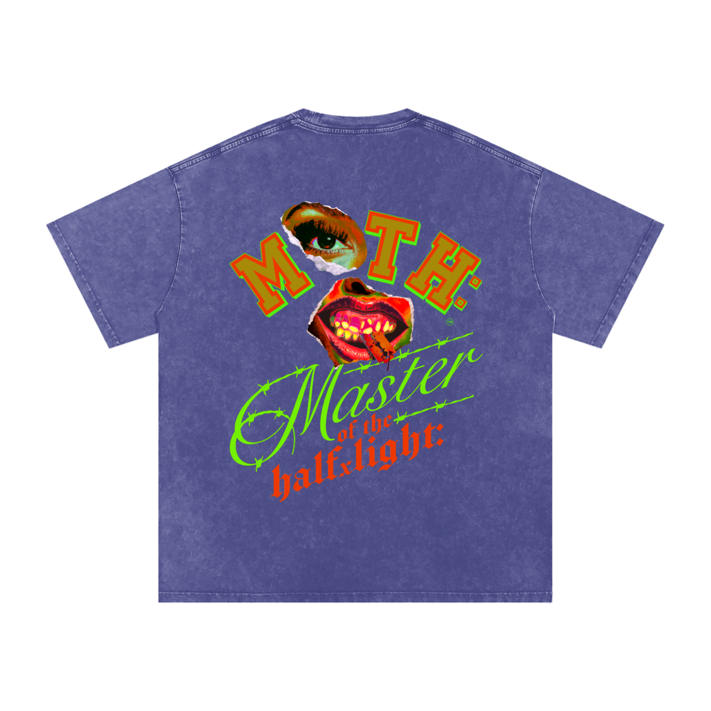 Bite it Acid Wash Oversize T-Shirt - Purple Haze