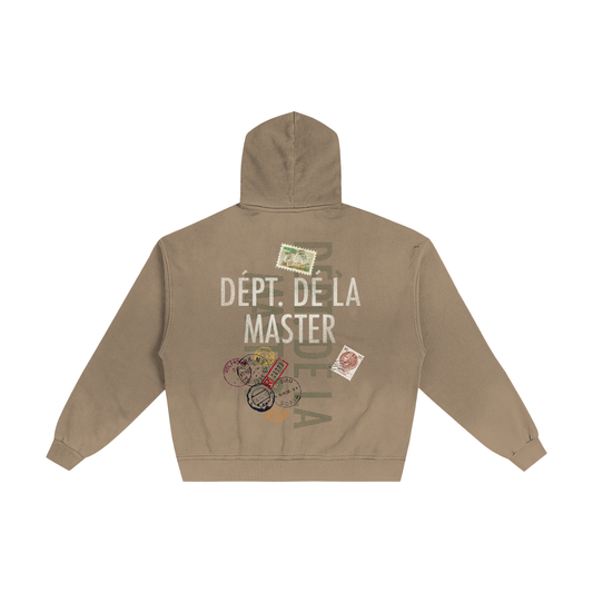 Dépt. Dé la Master Hand-Frayed Zip Hoodie - Sand Apricot