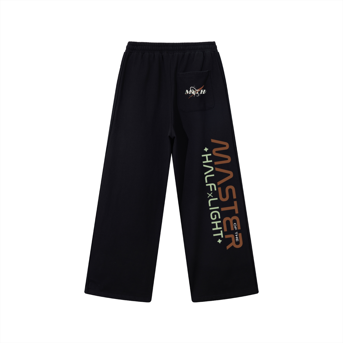 Membership Only Contrast Tape Straight-Leg Sweatpants - Black