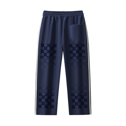 M.O.T.H Contrast Side-Stripe Straight-Leg Pants - Navy Blue