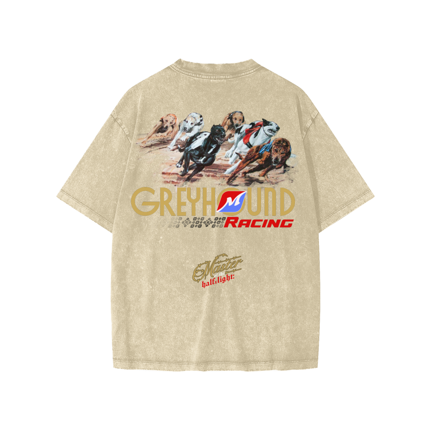 Kids' Greyhound Racing Team Snow Washed  T-Shirt - Tan