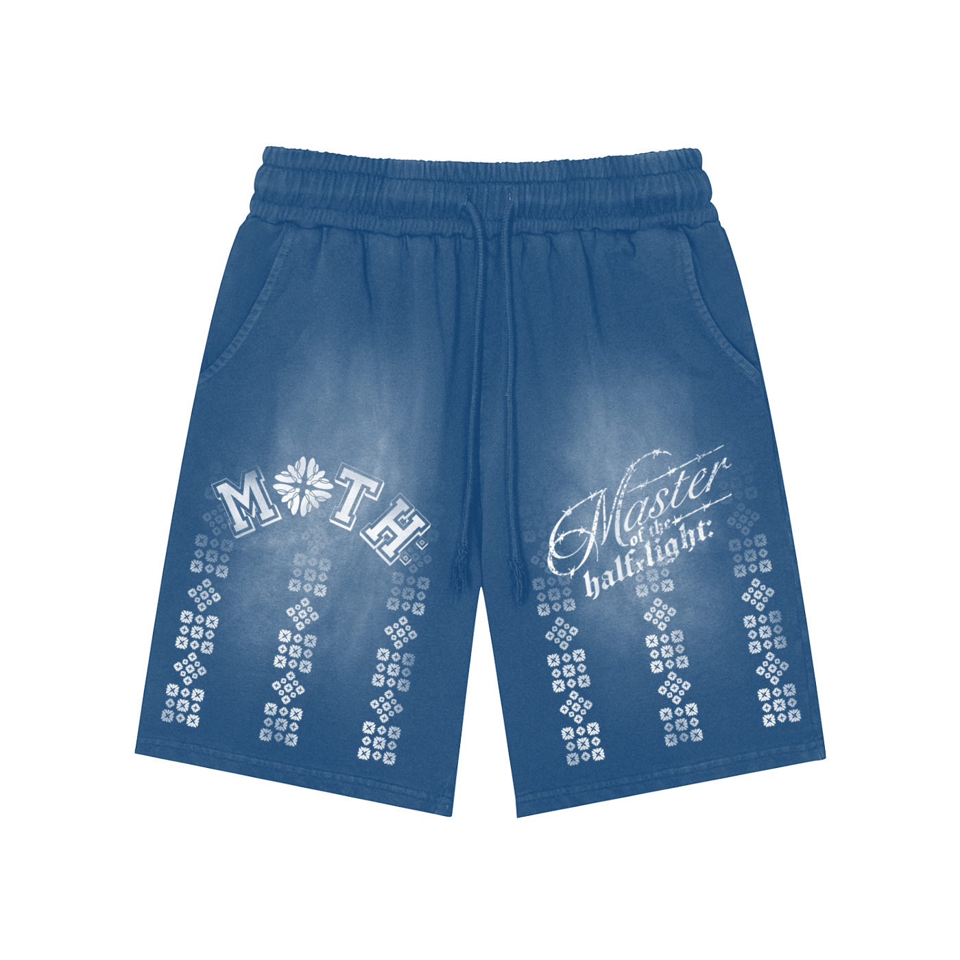 Matrix Washed Shorts  - Blue