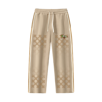 M.O.T.H Contrast Side-Stripe Straight-Leg Pants - Khaki