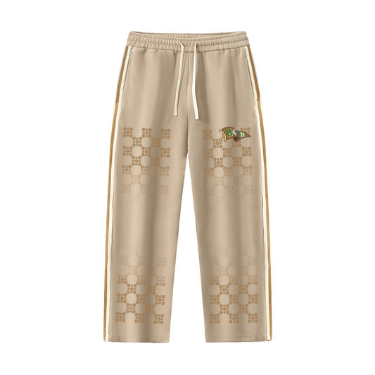 M.O.T.H Contrast Side-Stripe Straight-Leg Pants - Khaki