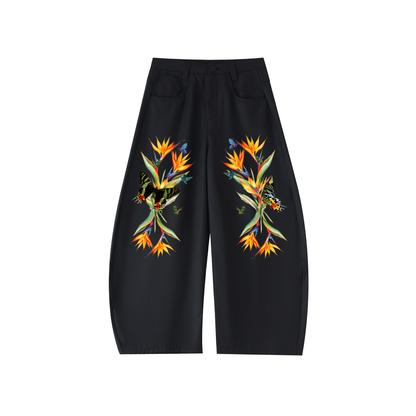 Die in Paradise Essential Curved-Blade Suit Pants - Black