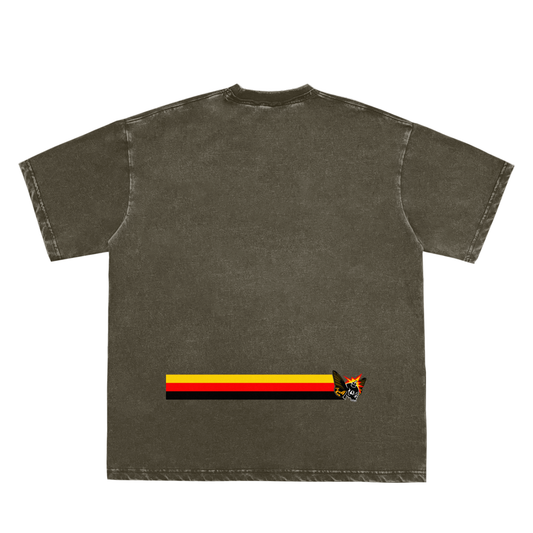 Strikes Frayed Vintage Washed T-Shirt - Clay Grey