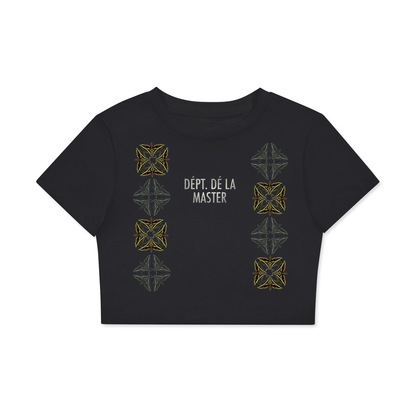 Dépt. Dé la Master Women’s Fitted Crop Cotton T-Shirt - Black