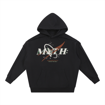 Membership Only Raw Edge Double Layered Hoodie - Black
