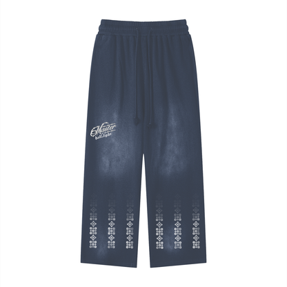 Matrix Wash Loose fit Sweatpants - Grey Blue