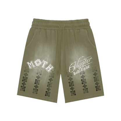 Matrix Washed Shorts  - Light Green
