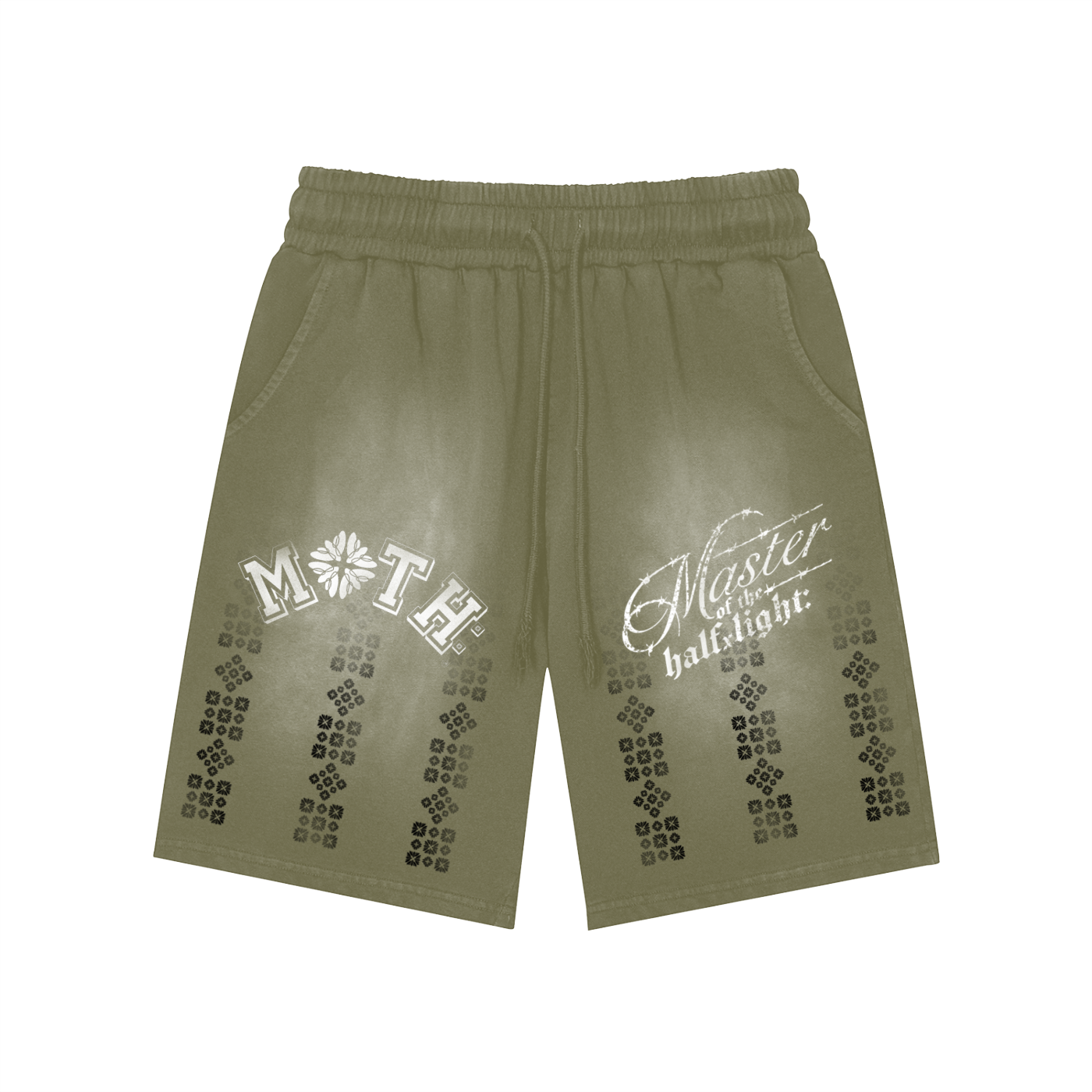 Matrix Washed Shorts  - Light Green