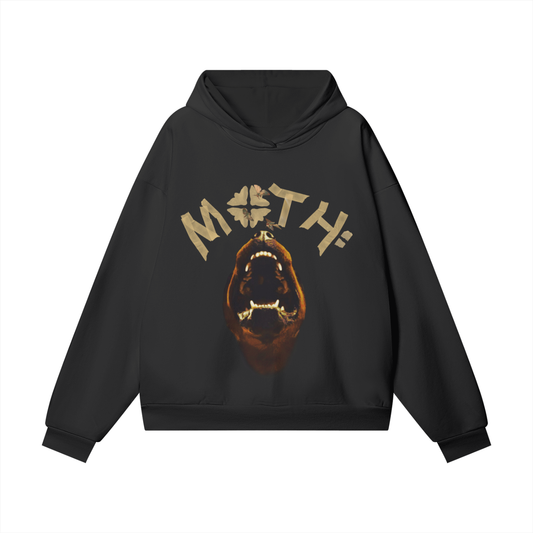 The Big Dog Oversize Heavyweight Hidden Pocket Fleece Hoodie - Black