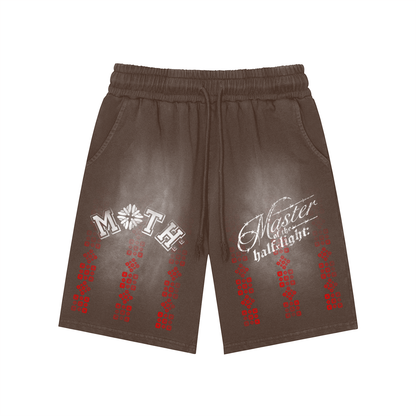 Matrix Washed Shorts  - Brown