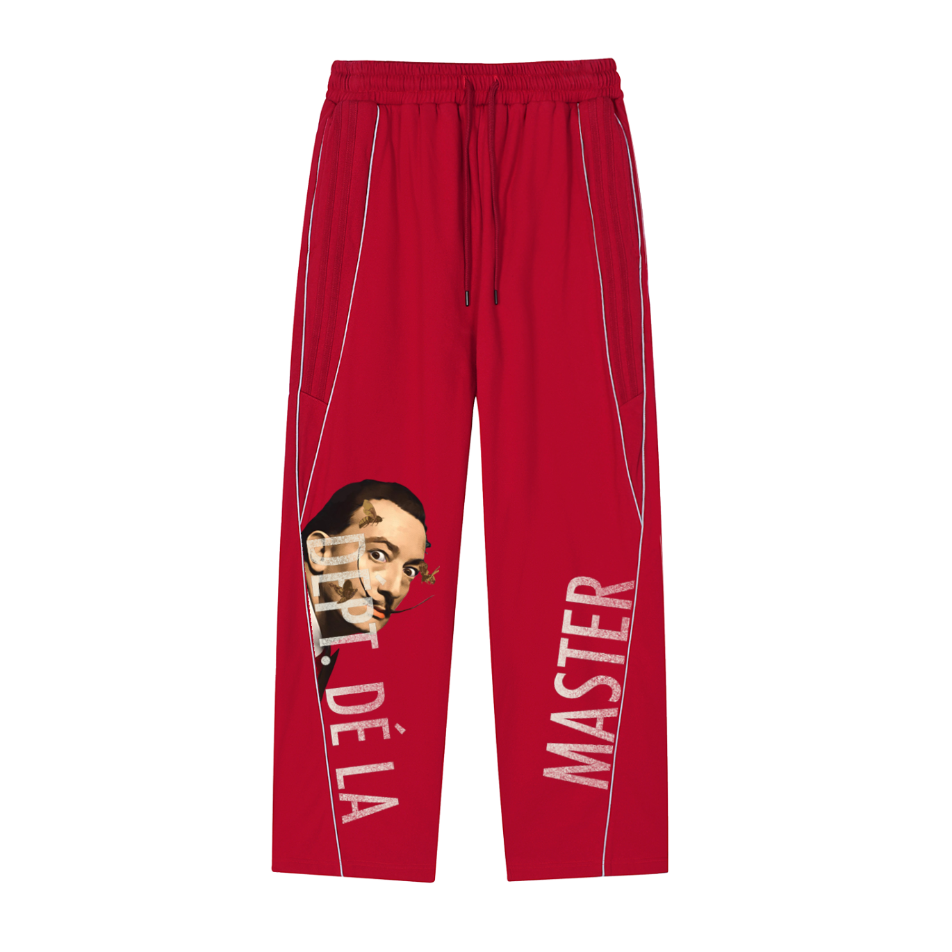 Dépt. Dé la Master Reflection Striped Straight-Leg Sweatpants - Red