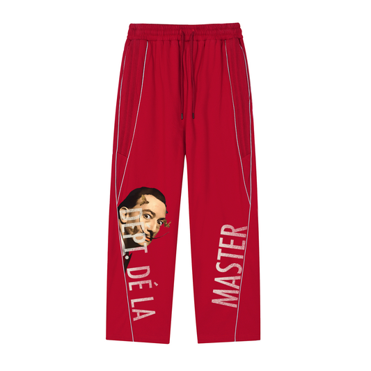 Dépt. Dé la Master Reflection Striped Straight-Leg Sweatpants - Red