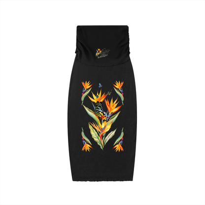 Die in Paradise Women’s Straight Hip-Hugging Slim Maxi Skirt - Black