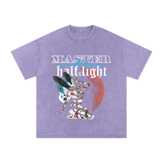Under wraps Acid Wash Oversize T-Shirt - Light Purple