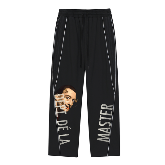 Dépt. Dé la Master Reflection Striped Straight-Leg Sweatpants - Black