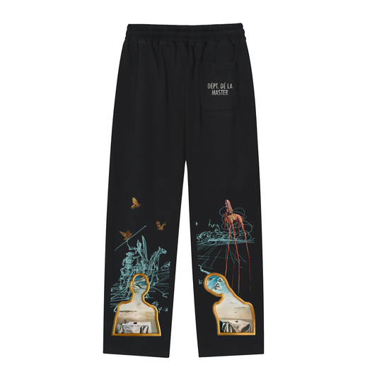 Dépt. Dé la Master Reflection Striped Straight-Leg Sweatpants - Black