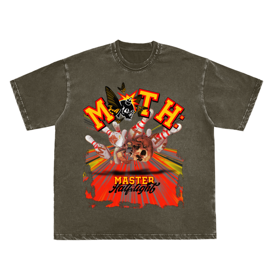Strikes Frayed Vintage Washed T-Shirt - Clay Grey