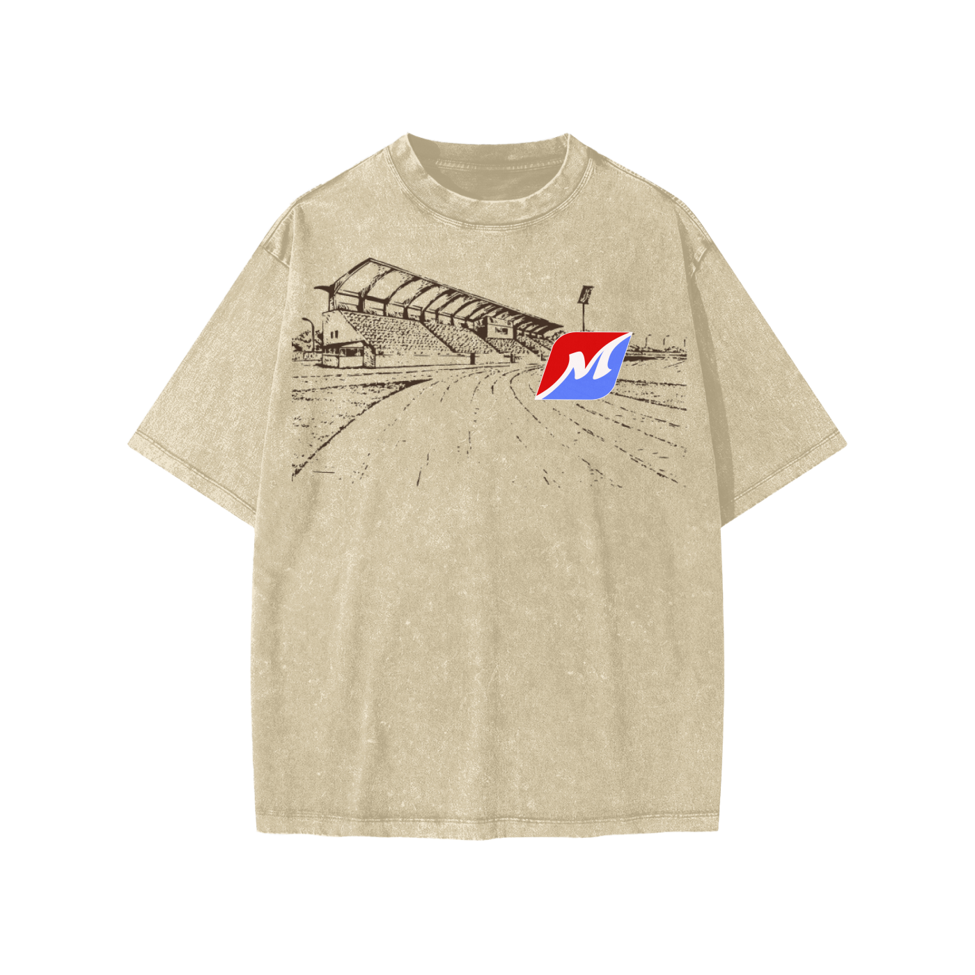Kids' Greyhound Racing Team Snow Washed  T-Shirt - Tan