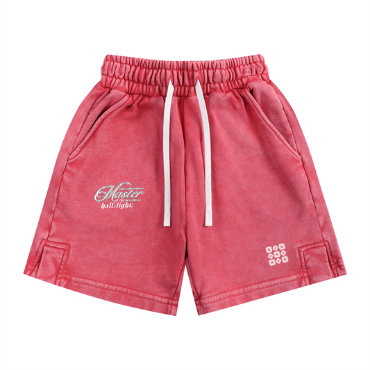 Snow Washed Kids' Shorts - Vintage Red