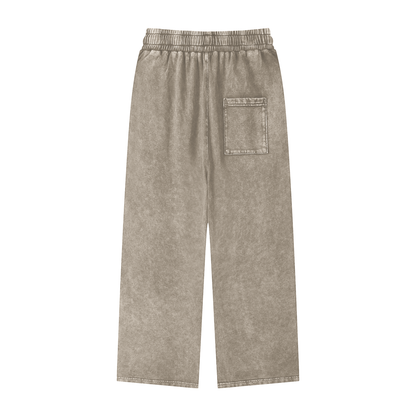 Snow Washed Straight Leg Pants
